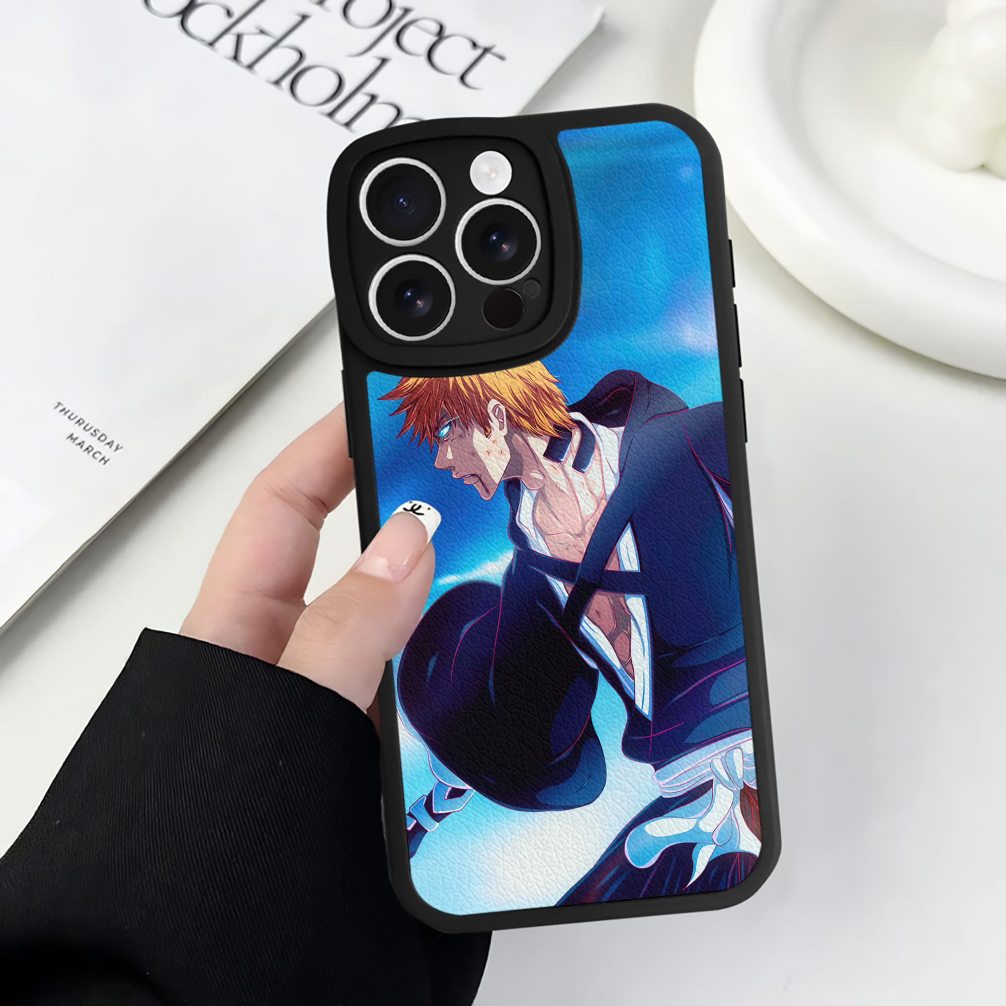 （画像用） ブリーチ BLEACH 【iPhone 16シリーズ対応】シリコンスマホケース（レザー調） 材質：シリコン